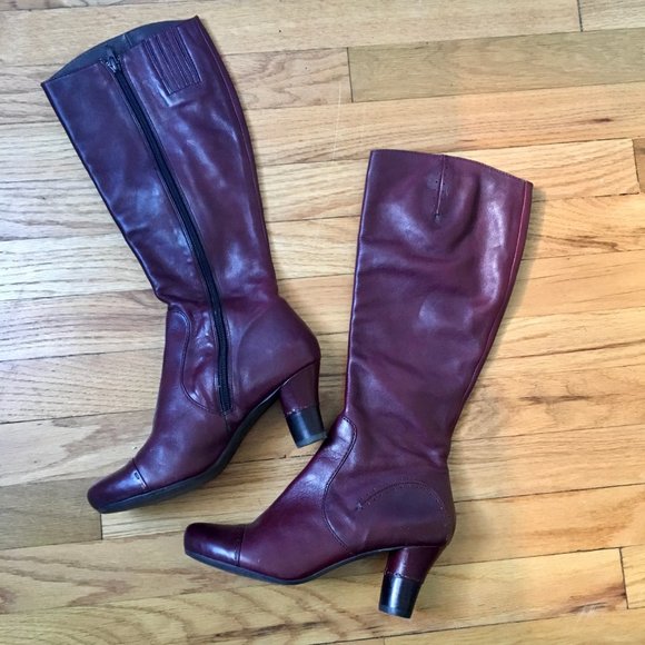 Biviel burgundy boots, like new - Picture 2 of 11